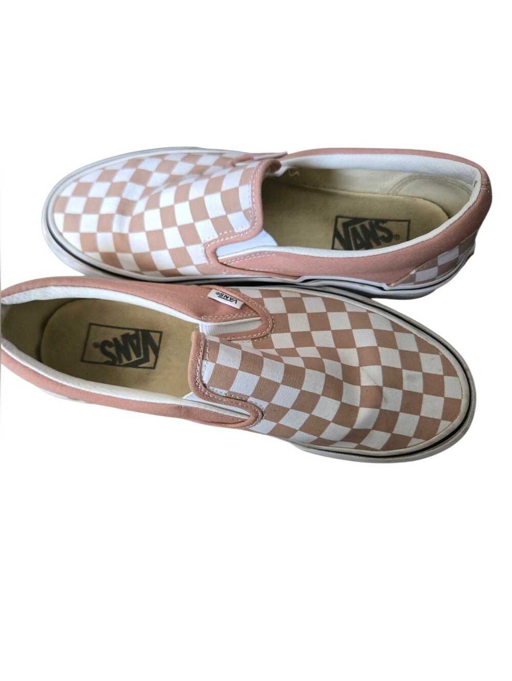 🌸 Vans Classic Slip-On Checkerboard Sneakers | Misty Rose | Women's 8.5 - Picture 8 of 13